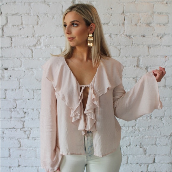 Tops - Ruffle Tie Front Top